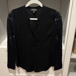 The Limited Black Lace Sleeve Blouse